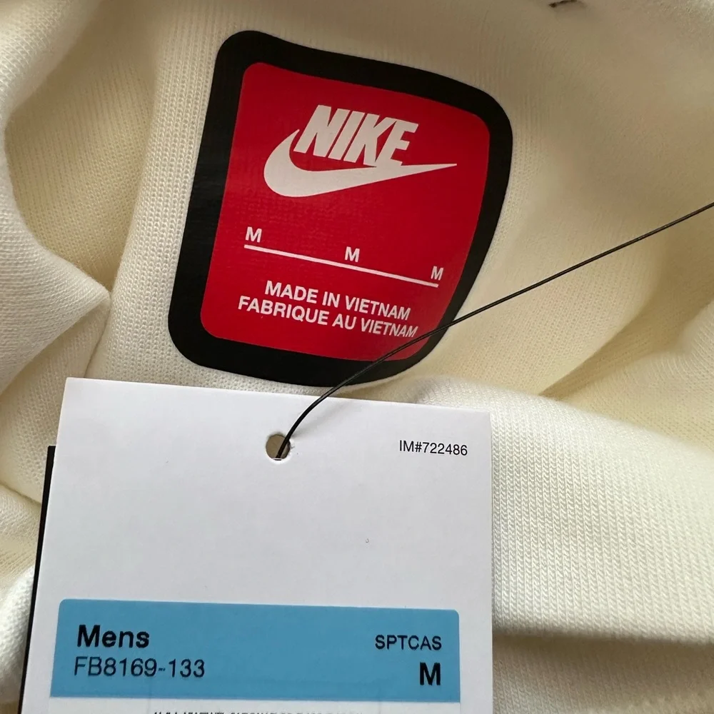 Nike Sportswear Tech Fleece Turtleneck Sweatshirt Sail Off White Men Size Medium